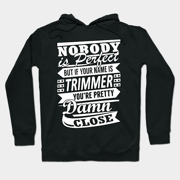 Nobody is Perfect TRIMMER Pretty Damn Close Hoodie by YadiraKauffmannkq